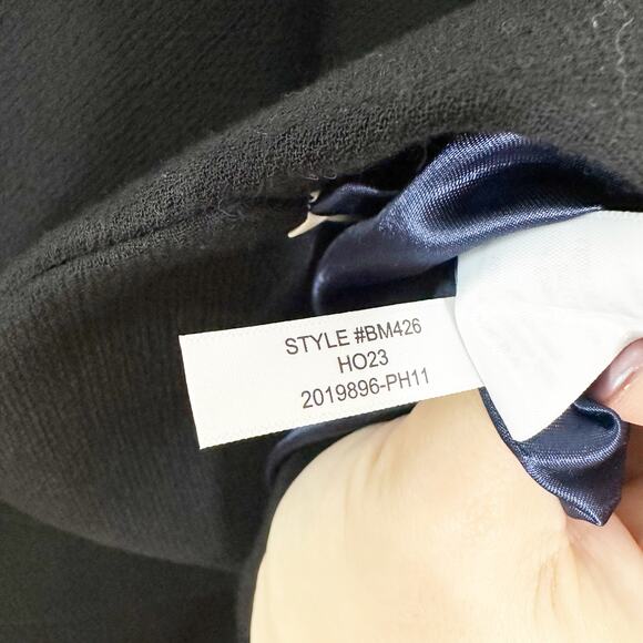 J.Crew Womens Evening Blazer Jacket Italian Double Cloth Wool Black Size 12 NEW - Picture 7 of 7